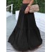 Casual Loose High Waist Pleating Side Zipper Long Skirts For Women