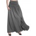 S  5XL Women Casual Pure Color Skirts with Pockets