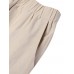 Women Loose 100  Cotton Ankle Length Solid Color Wide Legged Casual Pants