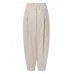 Women Loose 100  Cotton Ankle Length Solid Color Wide Legged Casual Pants