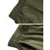 Wild Solid Color Elastic Waist Drawstring Straps Side Pockets Pants