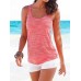 Casual Sports Round Neck Sleeveless Hollow Design Beach Wild Tank Top