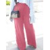 Women Loose Lace  up Elastic Waist Side Pocket Maxi Length Pants