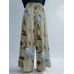 Women Wide  Legged Floral Printed Ankle Length Side Pockets Pants