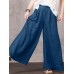 100  Cotton Woman Loose Fit Floor Length Pants