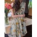 Flower Print Cotton Sleeveless Round Neck Casual Midi Dress